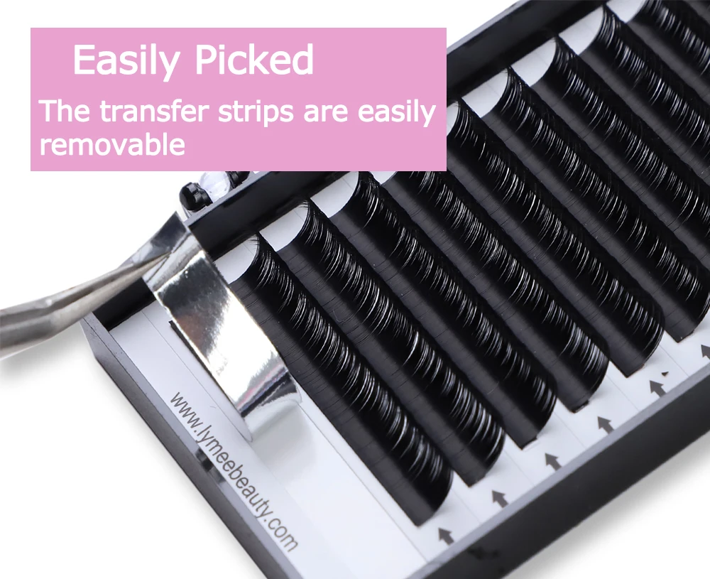 TDANCE 0.03 0.05 0.07 8-25mm cc dd curl individual mink eyelash extension private label cashmere eyelash extensions lash tray