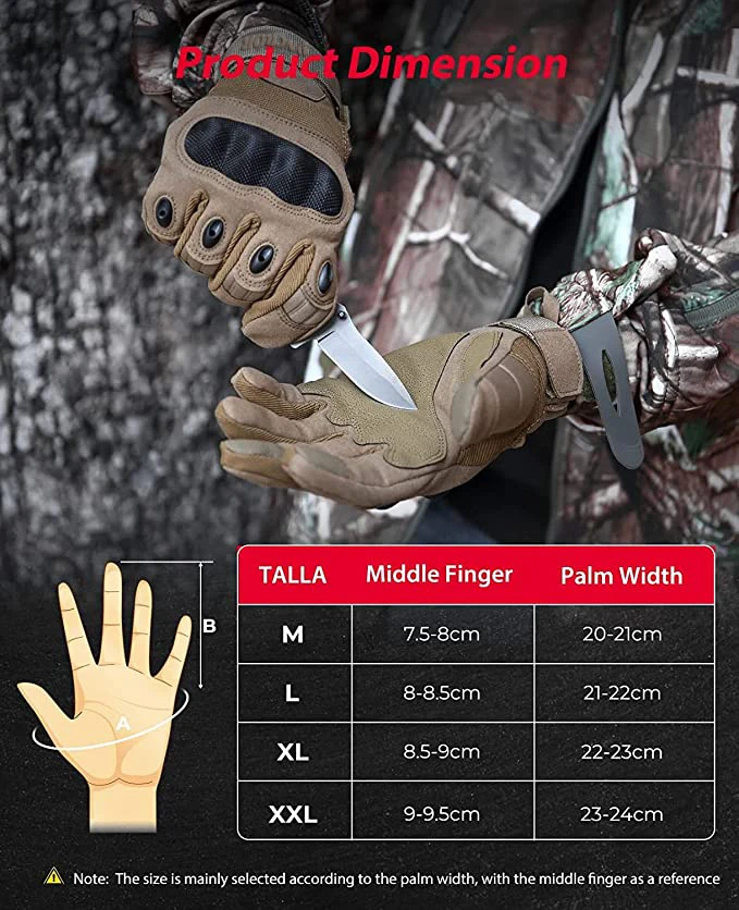 Custom Climbing Hunting Outdoor Sport Hard Knuckles Tactic Gloves Full Finger Tactical Gloves