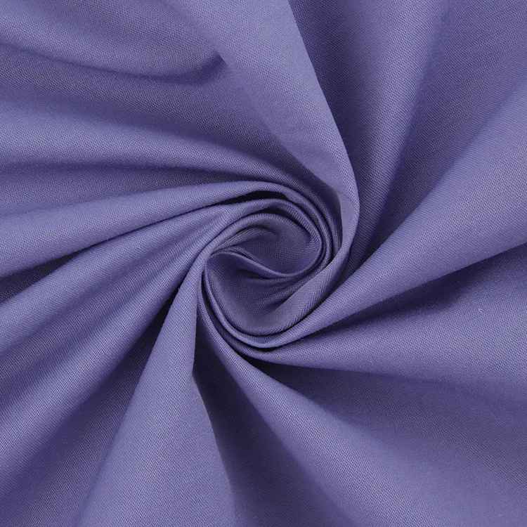 top dye Eco-friendly crisp handfeeling weft stretch polyester rayon plain fabric for casual garment