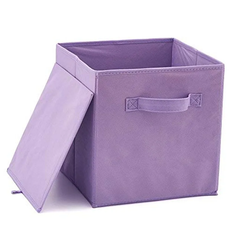 Customized Logo Non Woven Foldable Large Bedding Packaging Storage Reusable Grocery Shopping Box Bags  With Handle