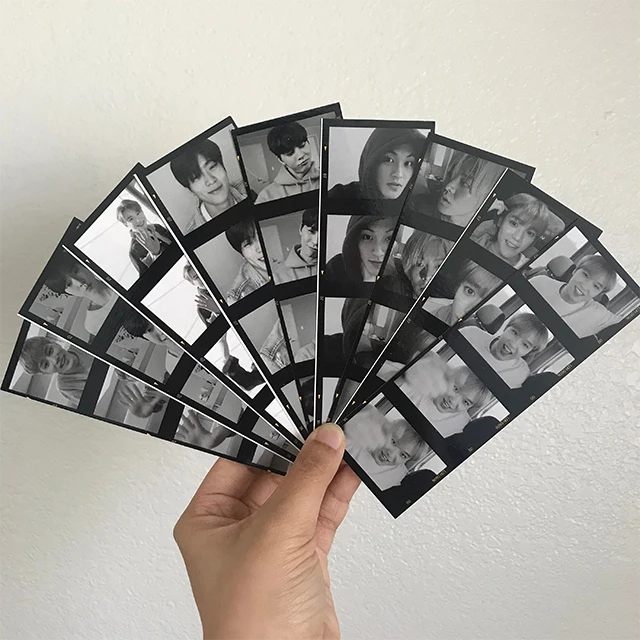 Kpop фотокард на заказ двухсторонние печатные закладки фотополоска для kpop