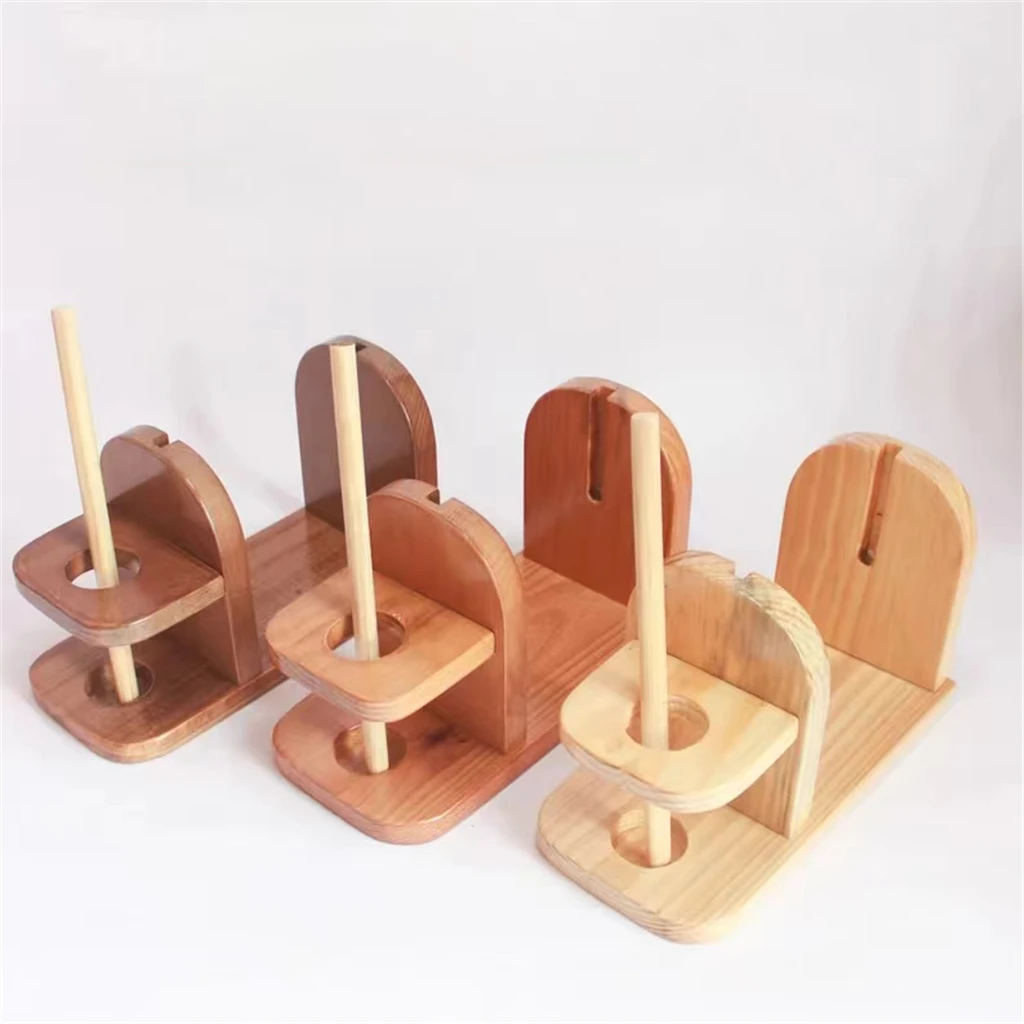 A Wooden yarn holder for knitting crochet yarn and thread holder