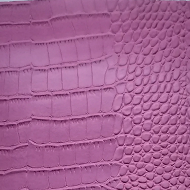 Crocodile pattern leather Pvc material crocodile embossed synthetic handbag leather for bags