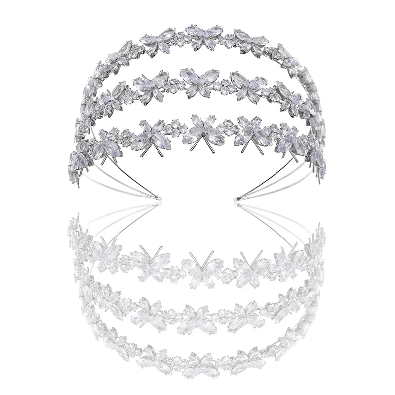 Korean Fashion Coronas De Reinas Accessories Feme 13cm Tiaras And Crowns Wedding Tiara Bridal Crown Alloy Crystal Head piece