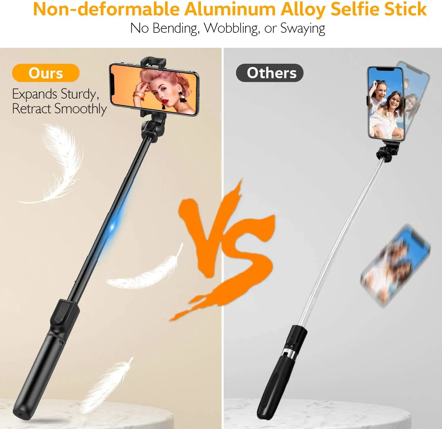 
WONEW Foldable Mini Tripod Expandable Monopod with Remote Control for iPhone IOS Android 3 in 1 Wireless Selfie Stick 