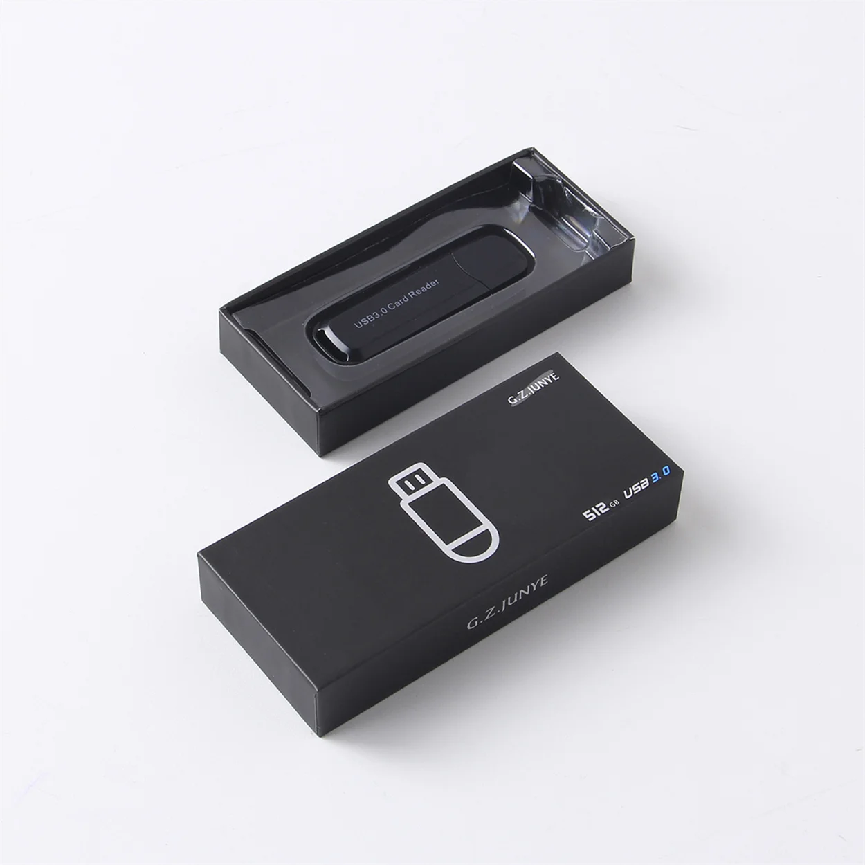 Luxury Custom High Quality U Disk Portable Pendrive Usb Flash Drive Personalized Cardboard Box USB cable paper package box