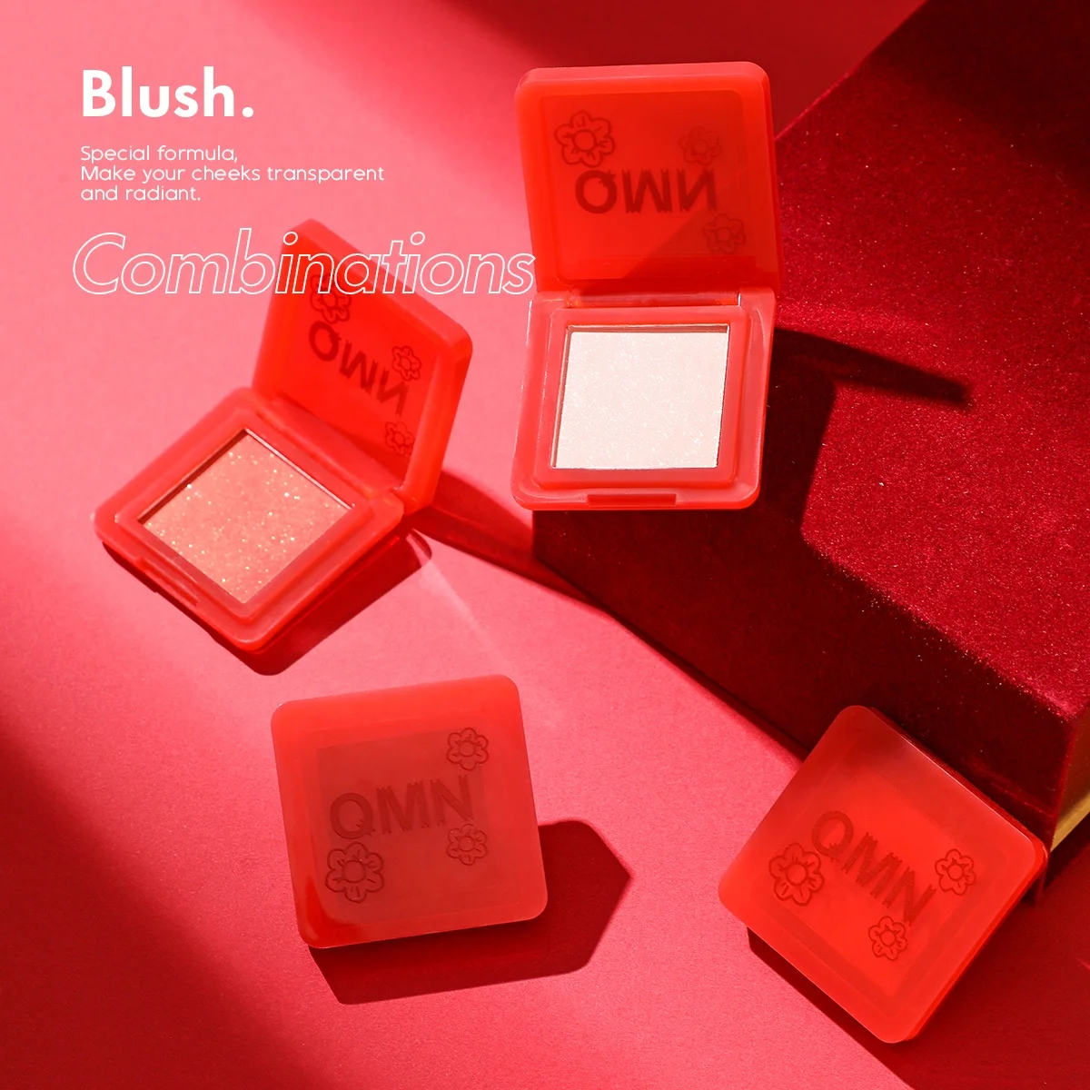 QMN Affordable Products Fine And Clear Smoky Eyes Blush Palette Brighten Up Natural Expansive Color Blusher Cream