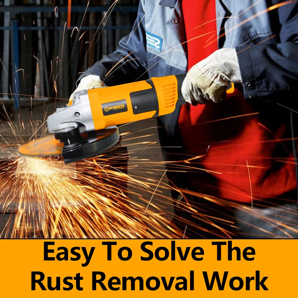 WORKSITE Customized Heavy Duty Angle Grinders 230mm Metal Cutting Disc Variable Professional Angle Grinder 9inch Electric 2000W