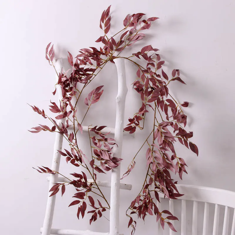 Make 1.7 meter plastic artificial flowers vine silk artificial ivy leaves vine wedding archway flowers home decoration