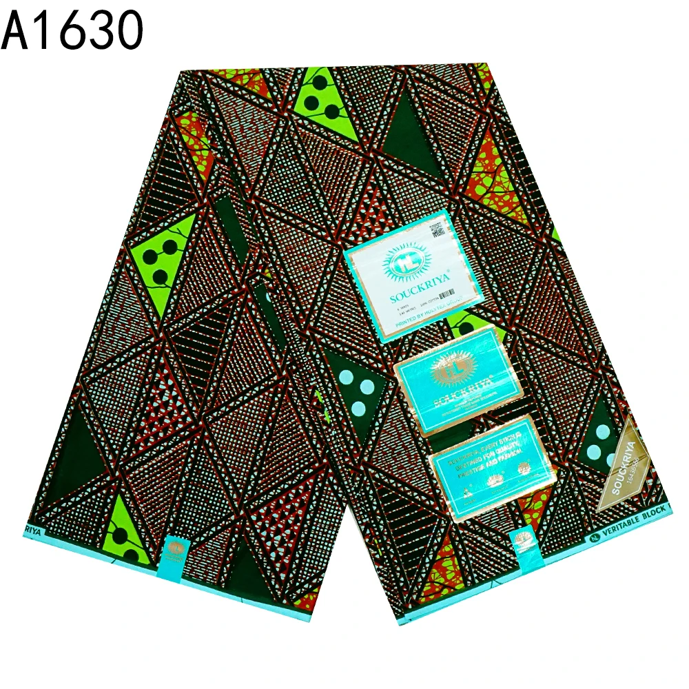 New Hot Sale African Wax Fabric Cotton Material Ankara Block Prints High Quality Sewing Cloth