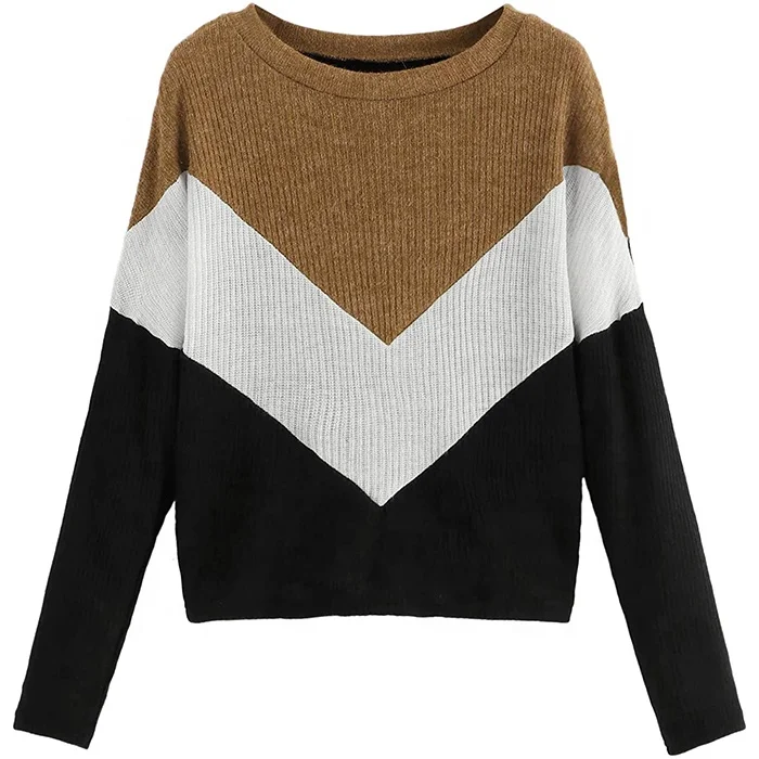 High Quality soft round neck long sleeves sweaters for womens