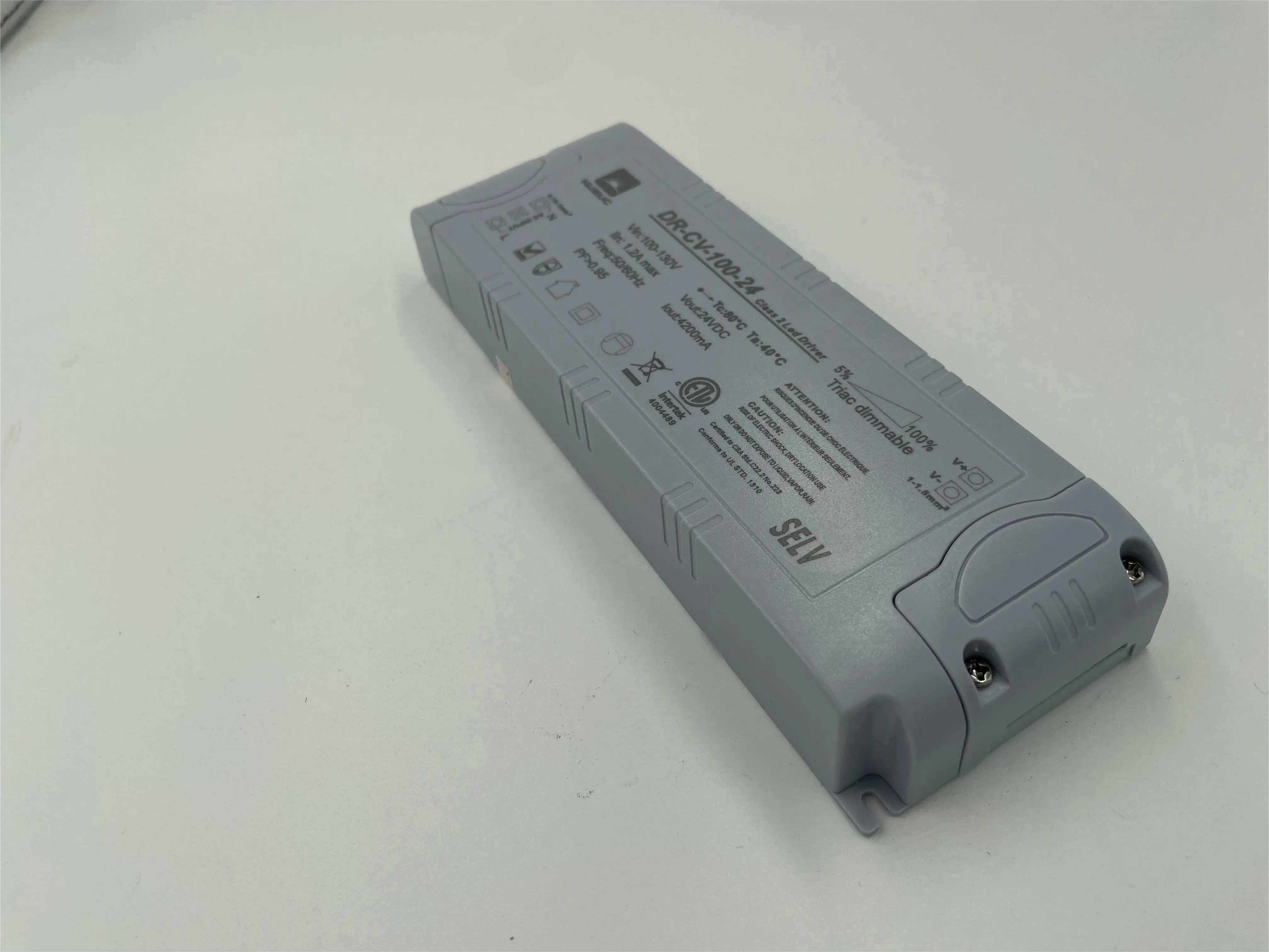 HUEUC 100w IP20 ETL 120V to 24v dimmable AC to DC led strip driver