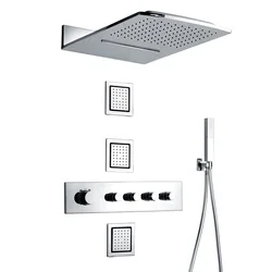 HIMARK in wall robinet douche cascade sistema grifos de duchas cascada bathroom waterfall rain shower set system with body jets