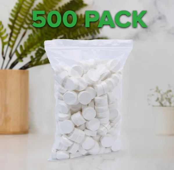 Coin Tissues Compressed Towels 500 Bulk Pack Water Towel Set  Toilet Paper Tablets with Dispenser and 4 Carrying Cases
