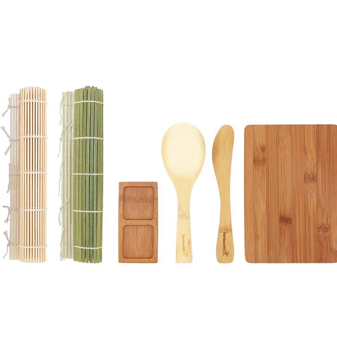 Sushi Making Kit for Beginners Bamboo Tool Mold Roll Curtain Laver Rice Hand Sushi Kit Set