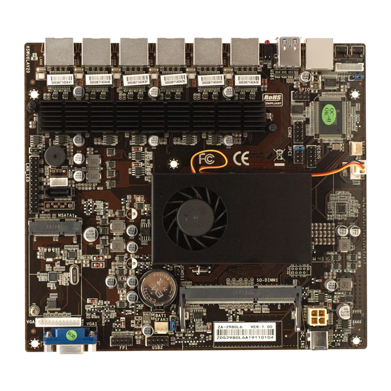 Процессор Intel Celeron 2980U 1,6 ГГц с поддержкой промышленного брандмауэра, материнская плата для ПК