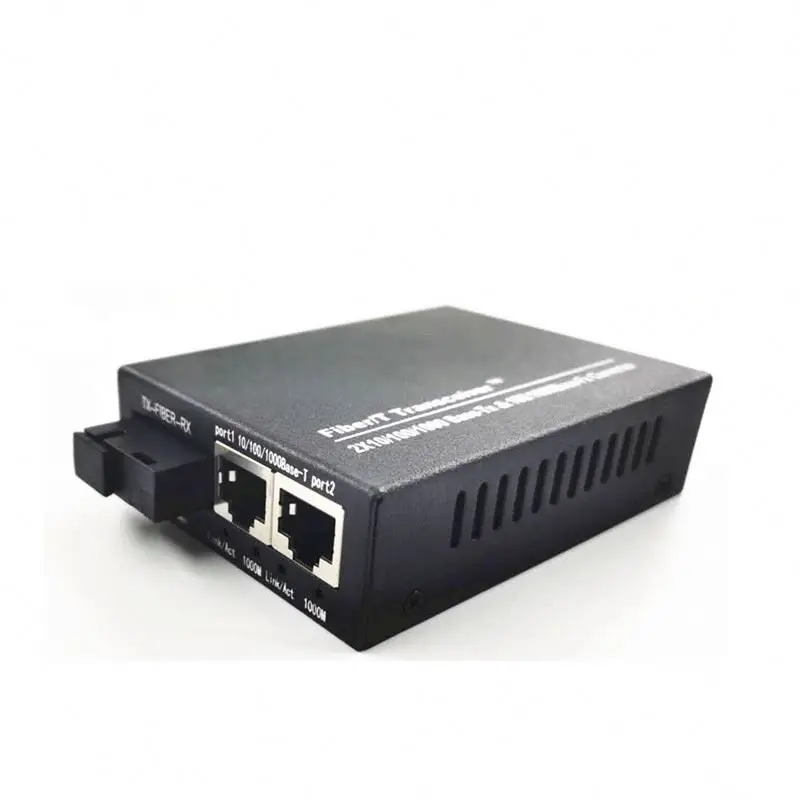 
10/100M 1310/1550nm Single Mode Single Fiber WDM Bidirectional 25km Fiber Optic to RJ45 Media Converter 