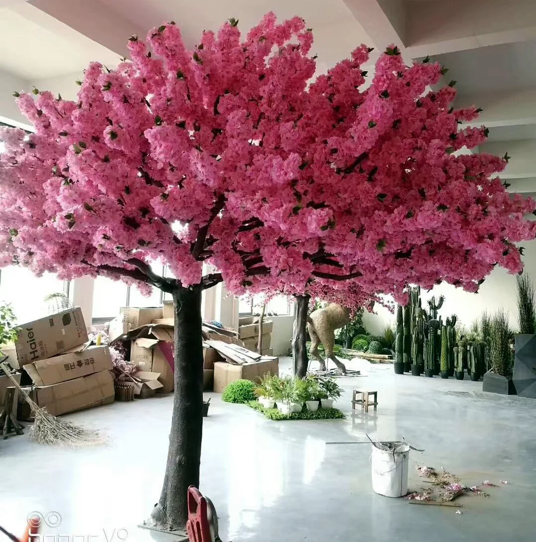 SPYHS8 In Stock Factory Cheap Price Outdoor Indoor Customized Large 3M 5M Artificial Fake Cherry Blossom Tree For Restaurant