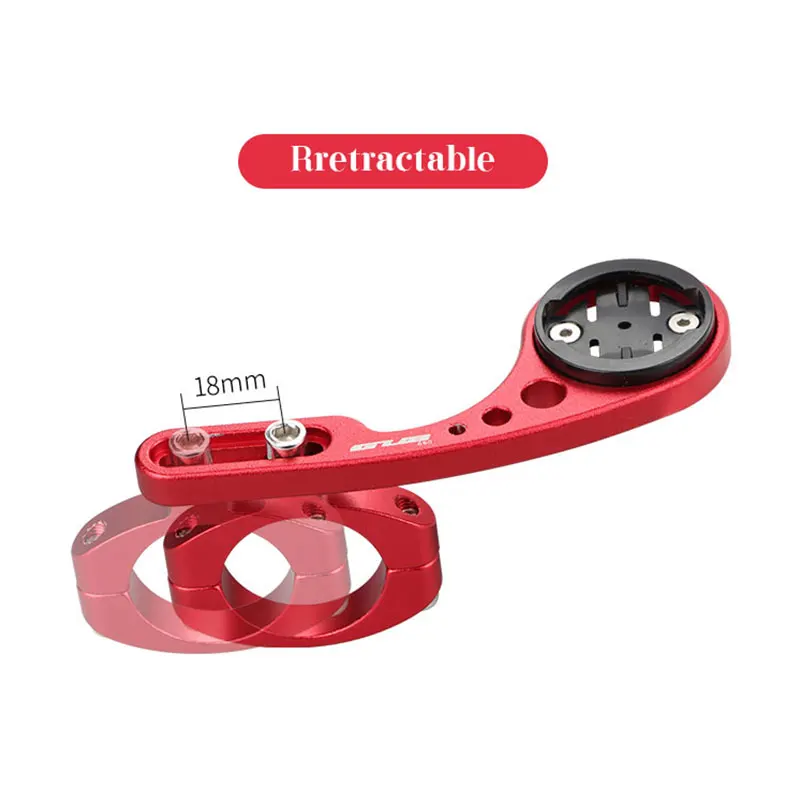 GUB 2 in 1 Aluminum Bike Computer Extension Holder Bicycle Handle Headlight Clamp Mounting for CATEYE Bryton GPS/Gopro