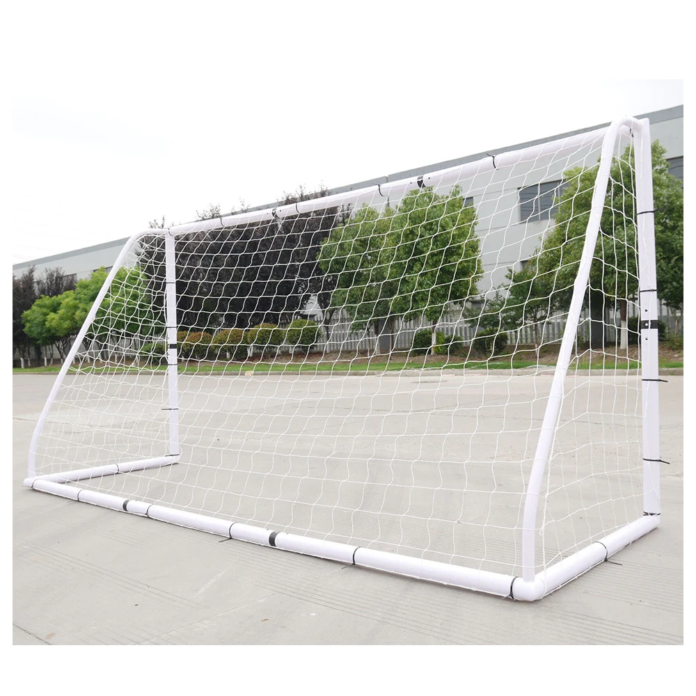 Top Seller Durable 12*6ft PVC Frame Outdoor Training Kids Soccer football Goal With PE Net