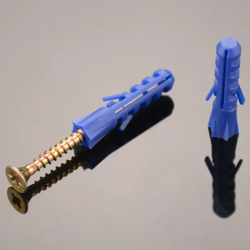 Plastic Wall Anchor with Metal Nail 6MM 8MM 10MM 12MM BLUE/GREY/RED/WHITE COLOR