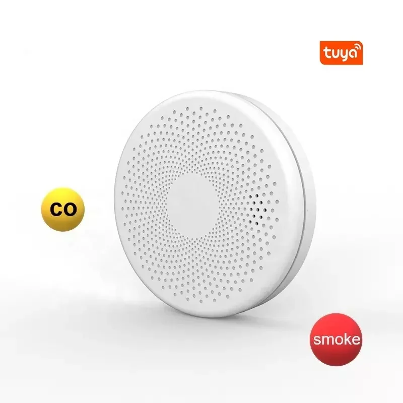Tuya WiFi Smart CO and Smoke Alarm Detector 2 in 1 Combination alarm sound 85dB Wifi Smoke and Carbon Monoxide Alarm Detector