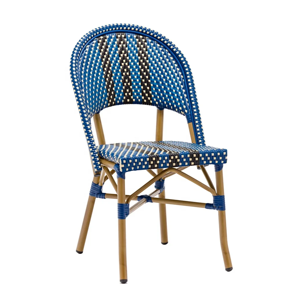 french cafe bistro chair aluminum rattan modern furniture for dining