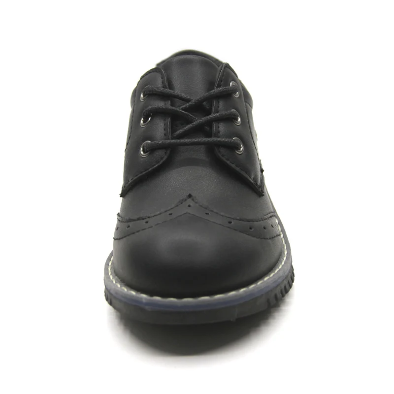 Индивидуальная Детская Классическая обувь, черная кожаная школьная обувь для мальчиков и девочек, школьная обувь