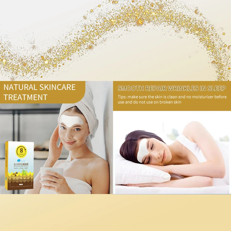 Golden Wrinkle Repair Patch Reduce Expression Lines Collagen loss  Between Eyes Facial Night Treatment Forehead Patch