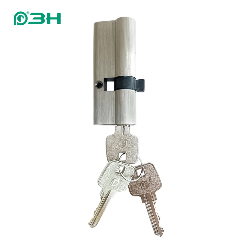 Copper Cylinder Nickle plated Finished Indoor and Outdoor Casement Door Lock Key Open Door Lock Cylinder