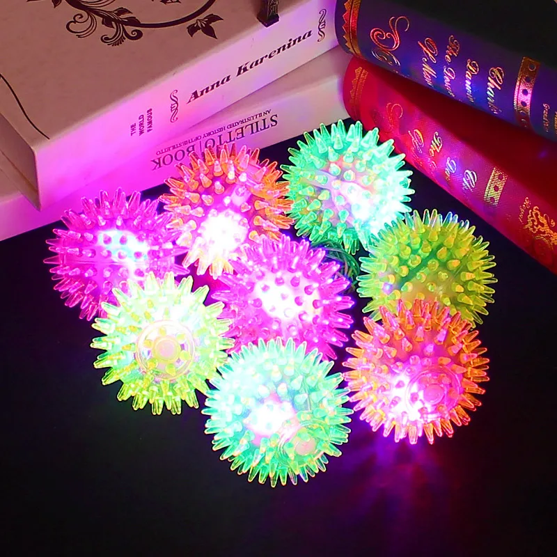New Kids Toy 1PCS Flash Elastic Massage Ball Glowing Toys Flash LED Lights Stars Shine In Dark Toys Child