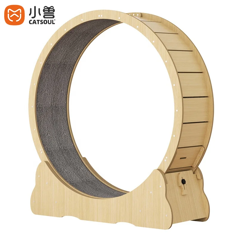 Pet Luxury Cat Wheel Treadmill Running Wheel Silent Cat Toys High Quality Solid Wood Cat Treadmill