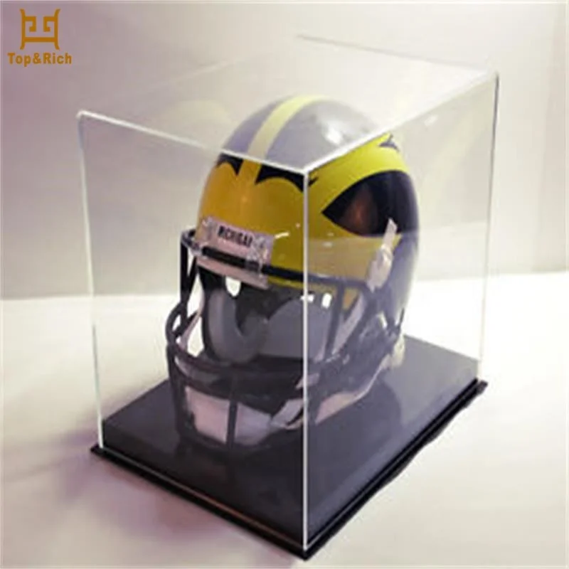 Factory Wholesale Clear Acrylic Display Case Box Lighted Acrylic Helmet Display Case
