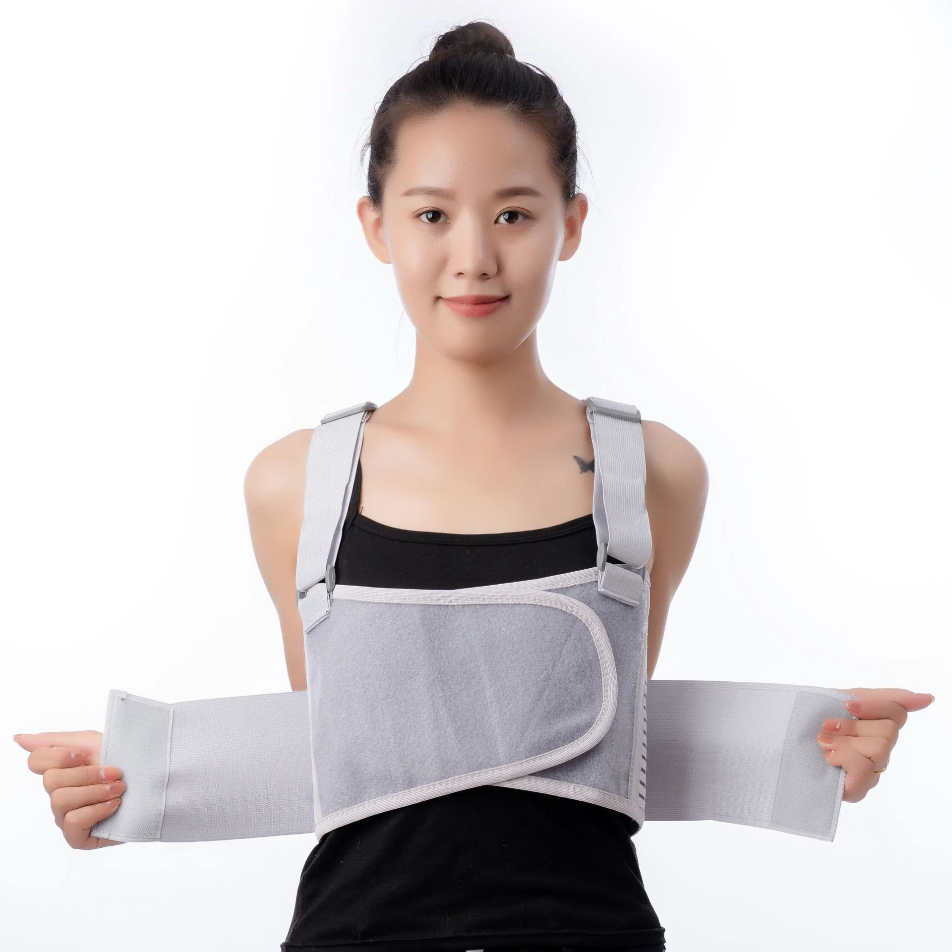 Postoperative vest-type rib fixation belt chest and abdominal fixation belt chest strap