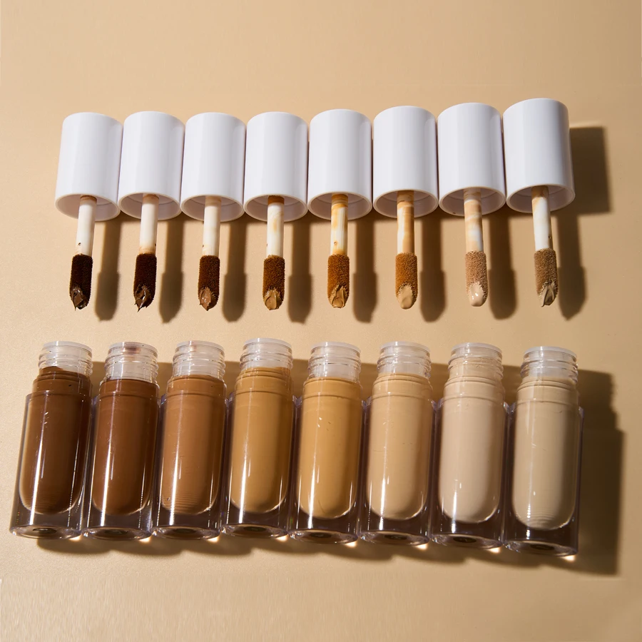 LOW MOQ Full Coverage Profession Concealer Cream Makeup Long Lasting Matte Waterproof Liquid Concealer For Dark Skin