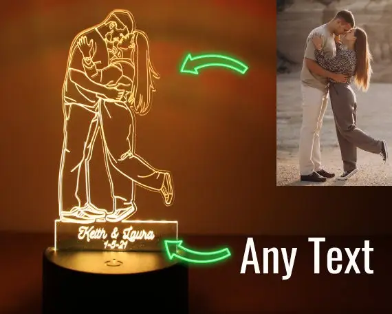 Custom Any Anime Lamp 3d Led Anime Acrylic Stand Comics Figure Anime Mystery Box Merch Creative Animes Neon Sign Night Light