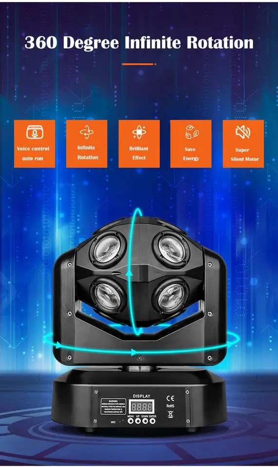 Bescan DMX night club wedding event stage light DJ led stage imaging lights