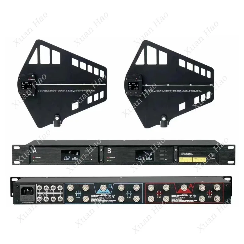 U80-A2000 UHF Wideband Antenna Splitter System RF Signals Booster Amplifier Antenna Distribution System450-1000MHZ