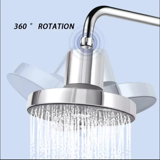 6-Inch KDF Vitamin C Calcium Chlorine Removal High-Pressure FILTERED SHOWERHEAD Water Filter System Toilets Spas Removes Hard