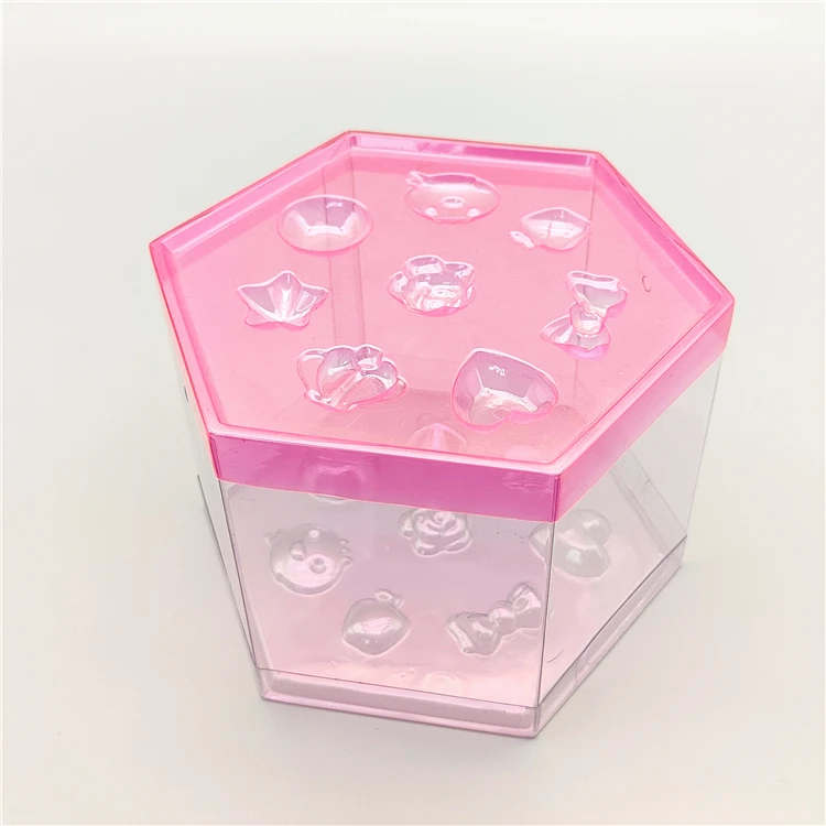 Custom Plastic Cylinder Tube With Lids Packaging Box Clear PVC Toy Coin Hexagon Cylinder