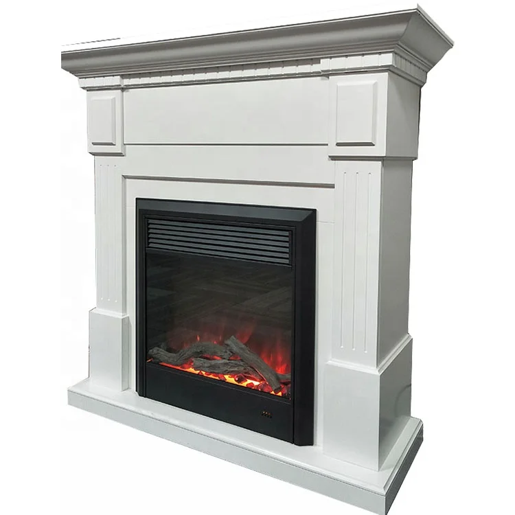 Manufacturer Decorative Wood Fireplaces Simulation Flame Free Standing Electric Fireplace With  Mantel
