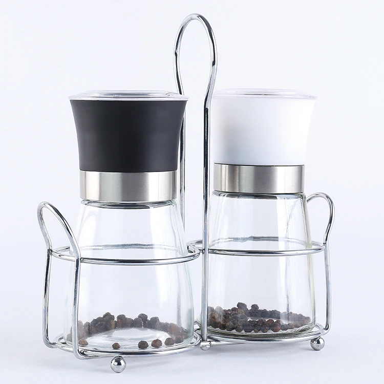 Best seller custom color plastic spice bottles with grinder  bottle