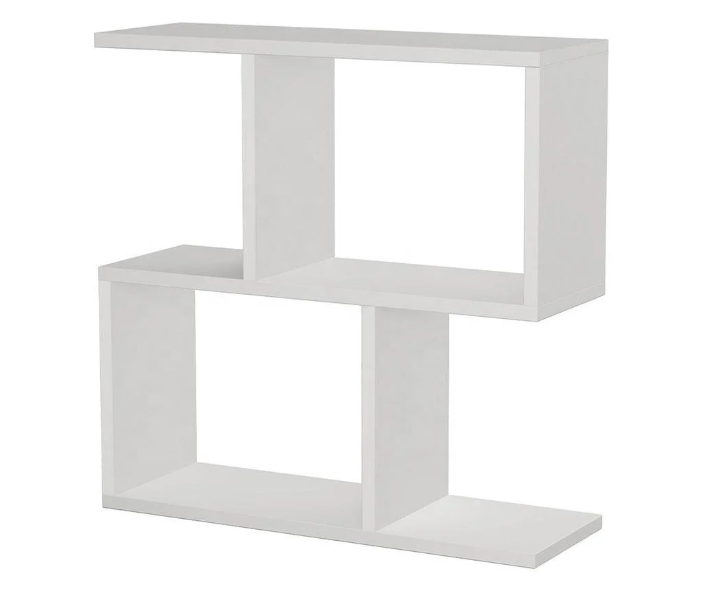 living room furniture wholesale S shaped side table modern wood simple coffee table with shelf