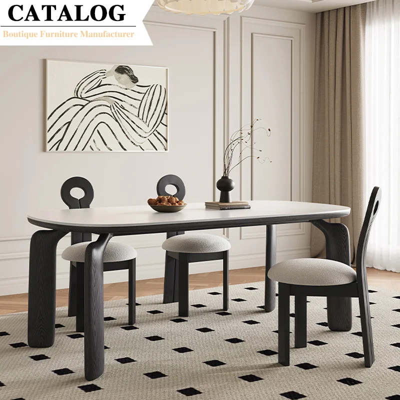 High Quality Luxury Design Wooden Dining Tables with 6 Seater Home Furniture Dining Table Set For Living Room