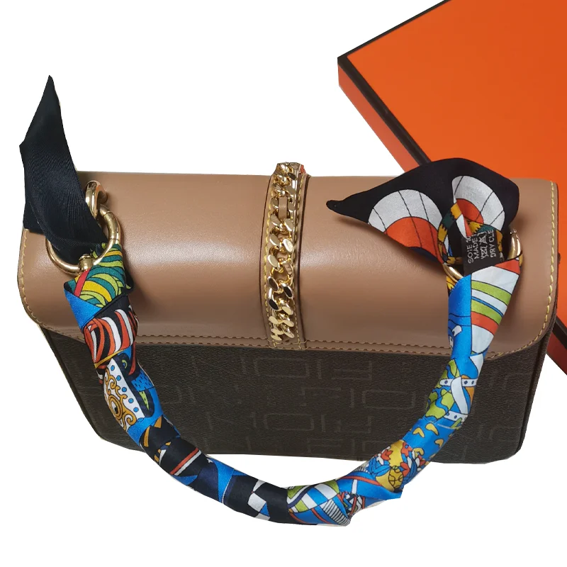 Silk Neck Scarf 100% Silk Bag scarf Silk Hair Scarf