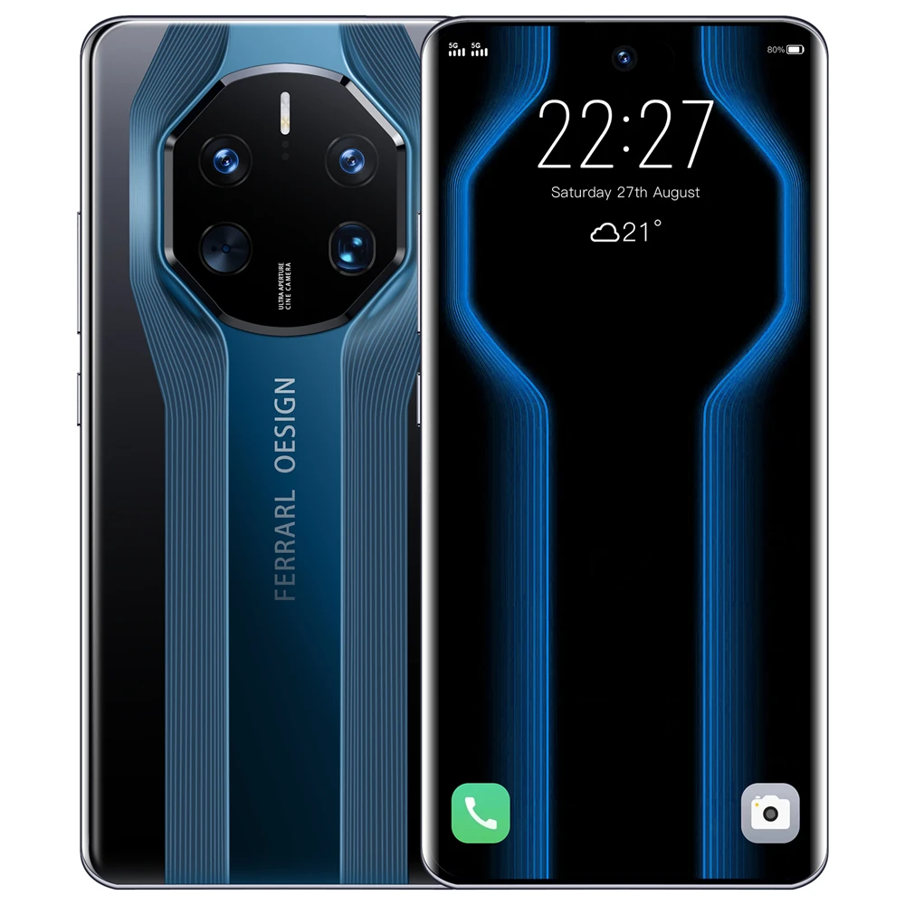 High quality mobile Mate50 RS 7.2 inch  large screen phone 16+1TB double card large memory 10core Androidphone 5G smartphone
