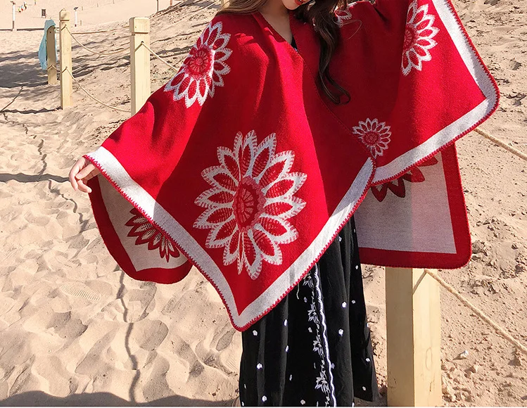 Лидер продаж, синий женский зимний мусульманский шарф в китайском стиле, шаль, Модный женский длинный шарф с принтом