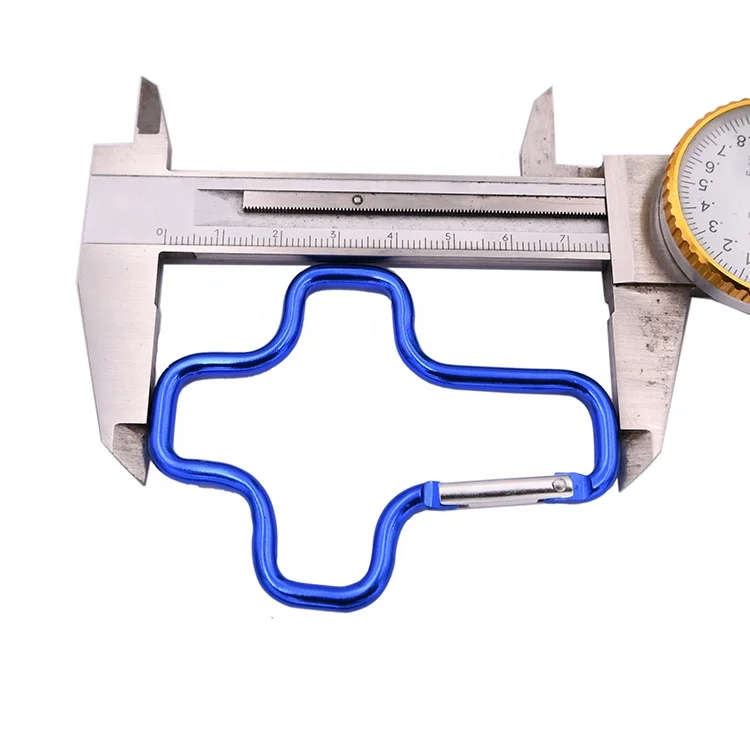 China factory wholesale the promotional key chain aluminum cross carabiner clip