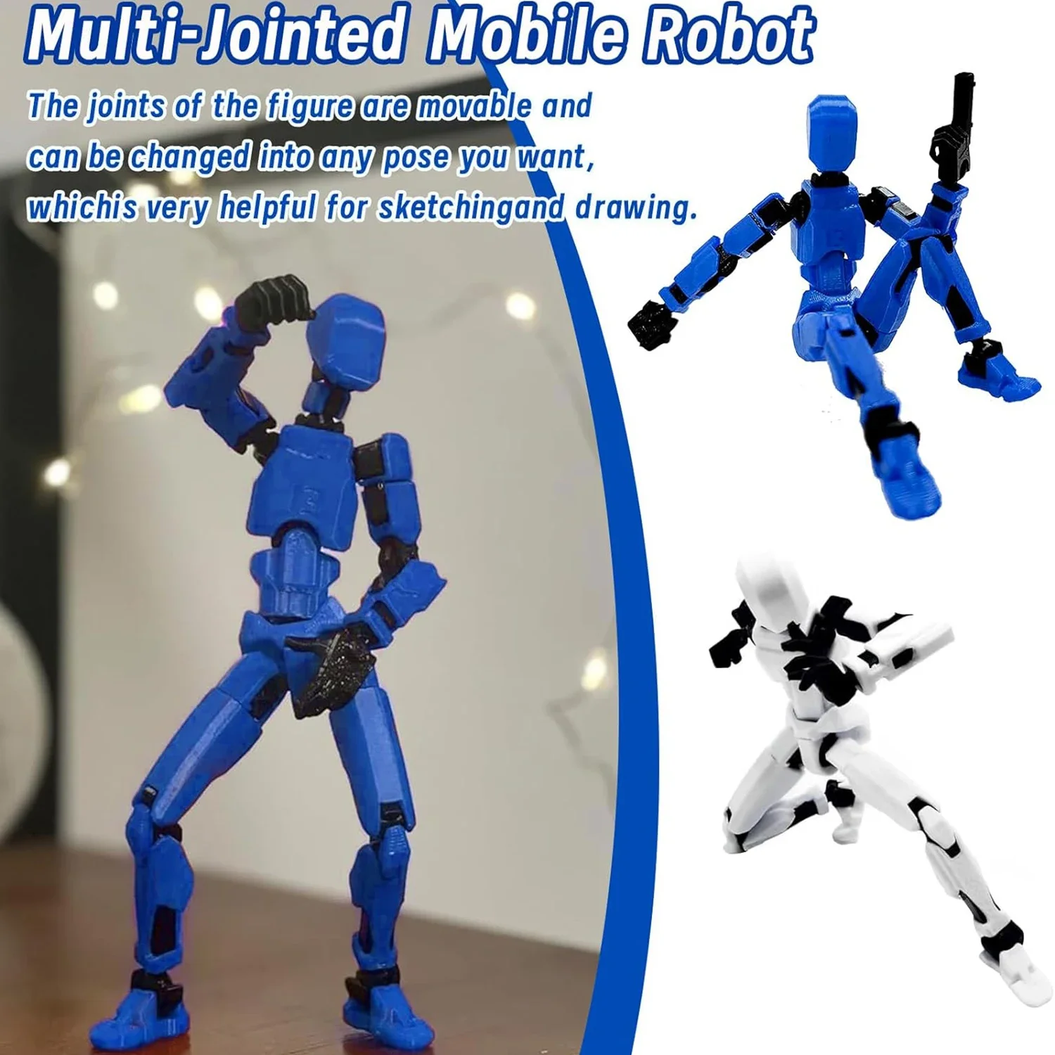 Titan 13 Action Figure Assembly Completed T13 Dummy Lucky 13 Action Figure 3D Printed Multi-Jointed Movable Dolls