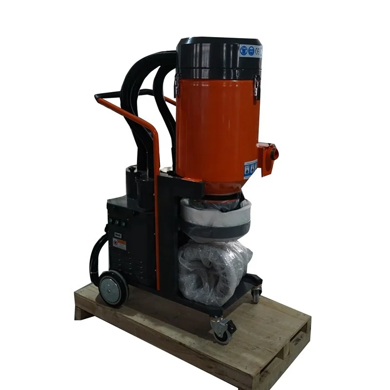 Industrial concrete vacuum dust extractor for floor grinders